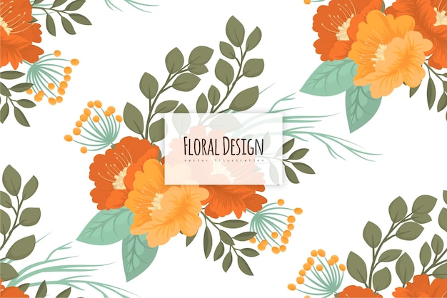 Seamless floral pattern in vector