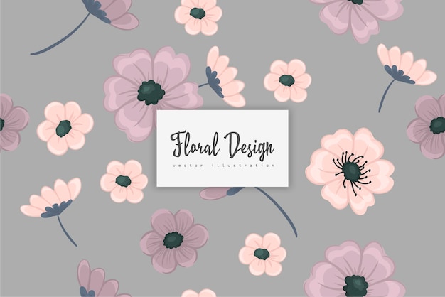 Seamless floral pattern in vector