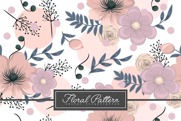 Seamless floral pattern in vector