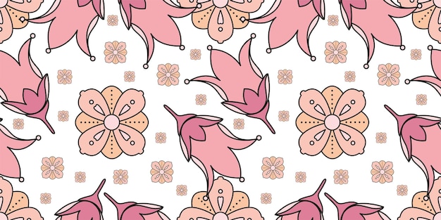 Seamless Floral Pattern in vector