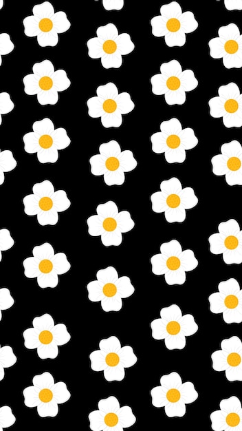 Seamless floral pattern with chamomile