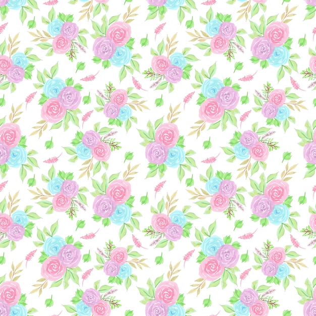 seamless floral pattern with colorful flowers