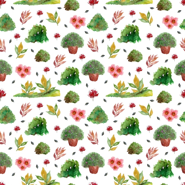 Seamless floral pattern with lovely garden