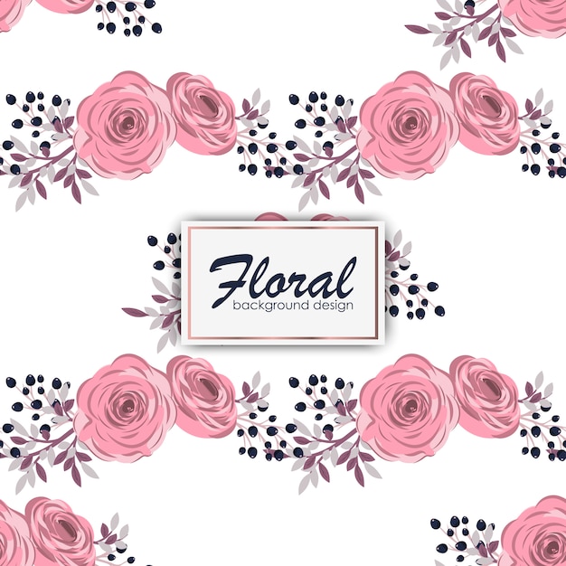 Seamless pattern floreale con rose in stile acquerello