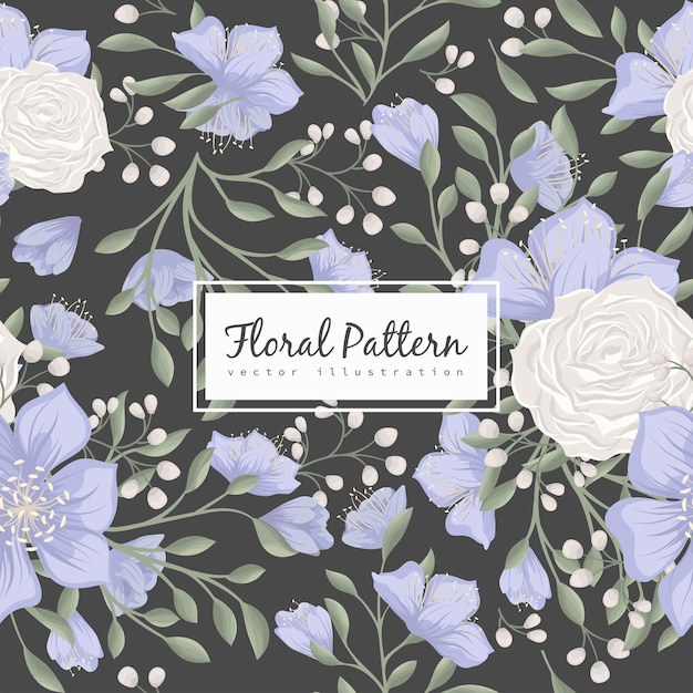 Seamless floral pattern with roses