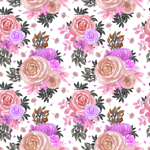 Seamless floral pattern with roses