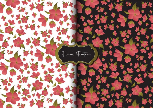 Seamless floral pattern with Vector hand drawn illustration