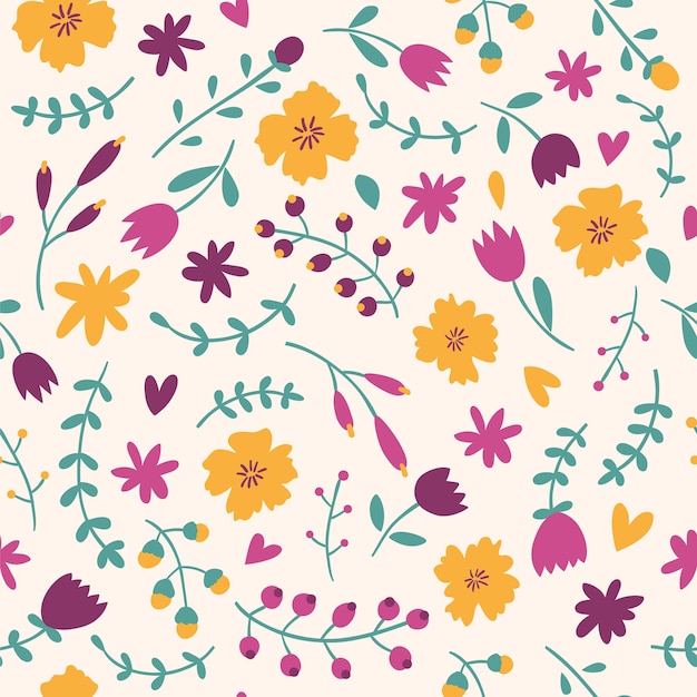 Vector seamless floral pattern