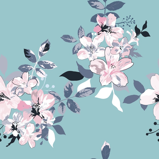 Vector seamless floral pattern