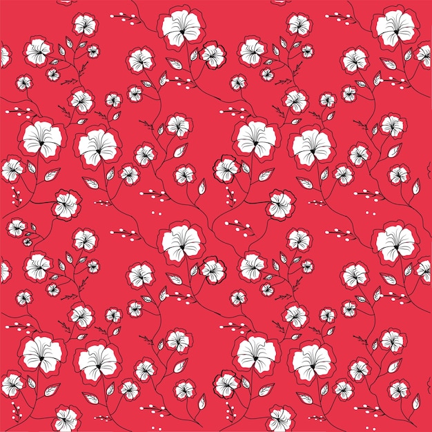 Vettore seamless pattern floreale