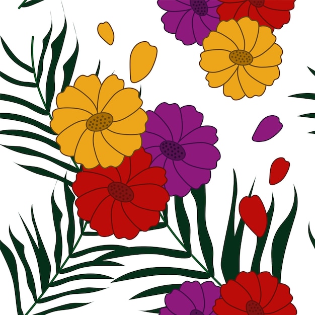 Vettore seamless pattern floreale