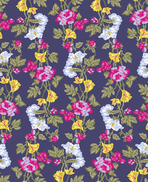 Vector seamless floral pattern