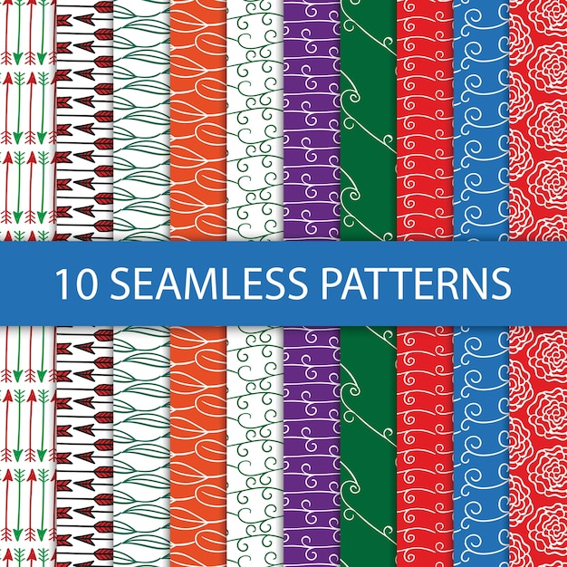 Seamless floral patterns