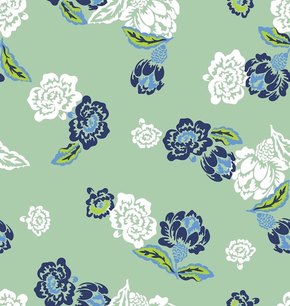 Seamless floral pattren with flower in vector.