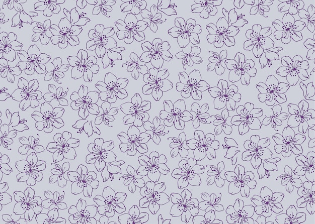 Vector seamless floral pattren with flower in vector.