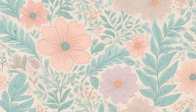 Seamless flower floral patterns