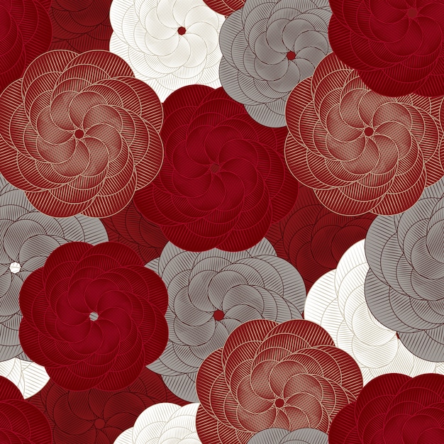 Vector seamless flower pattern