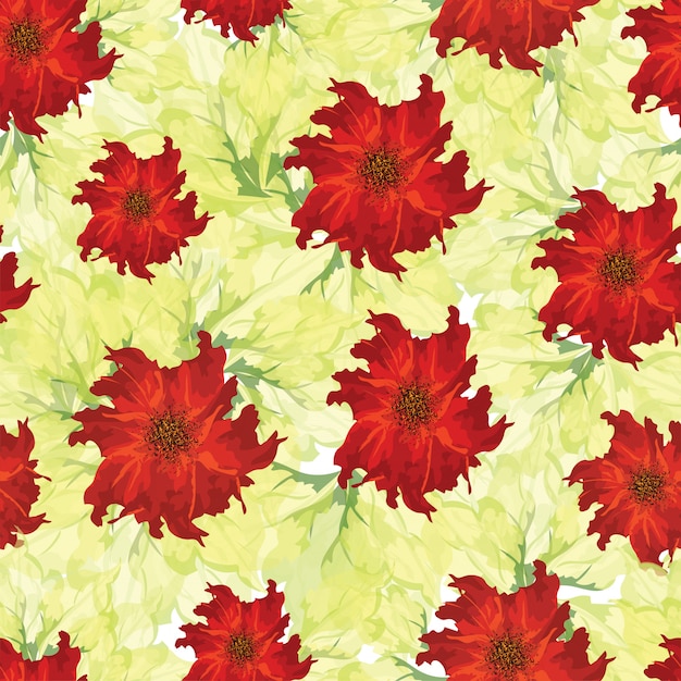 Seamless flowers background.