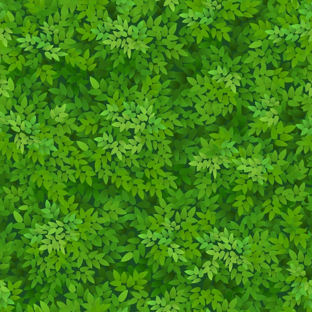 Seamless foliage pattern Green leaves background Floral decor