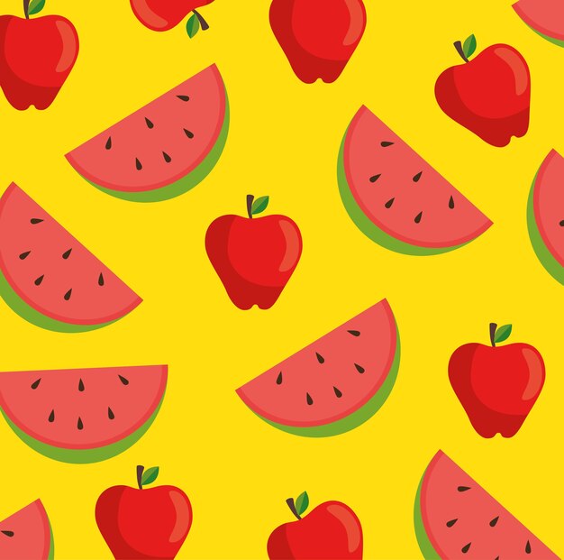 Seamless fruit pattern