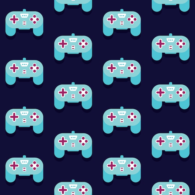 Seamless Gamepad Pattern Vector