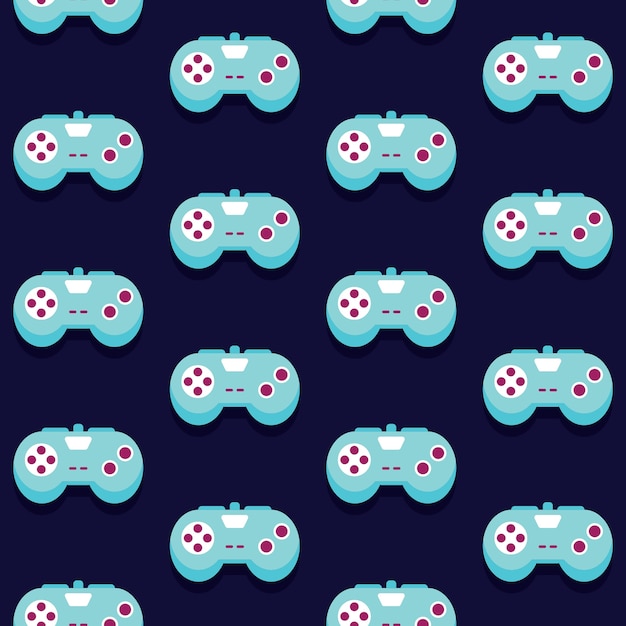 Vector seamless gamepad pattern vector