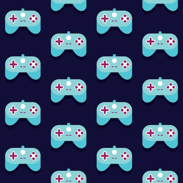 Seamless Gamepad Pattern Vector