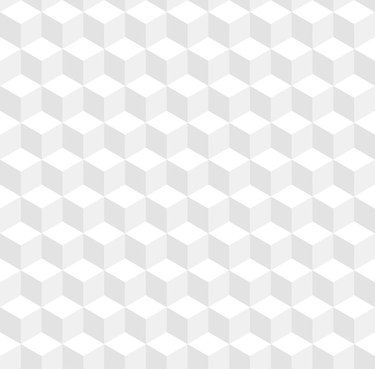 Vector seamless geometric 3d pattern white pattern with volume cubes