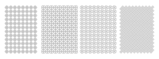 Seamless Geometric Abstract Vector Pattern Background Unique Colorable Seamless Vector Pattern Set