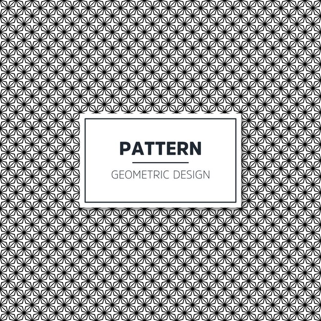 Vector seamless geometric black and white pattern