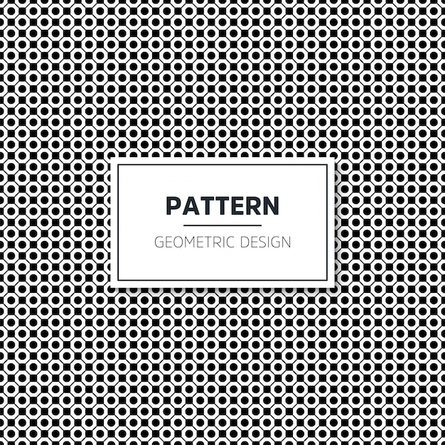 Vector seamless geometric black and white pattern