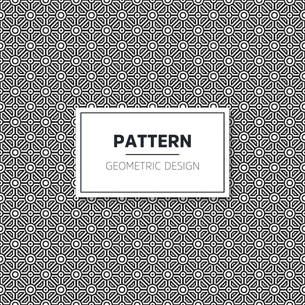 Seamless geometric black and white pattern