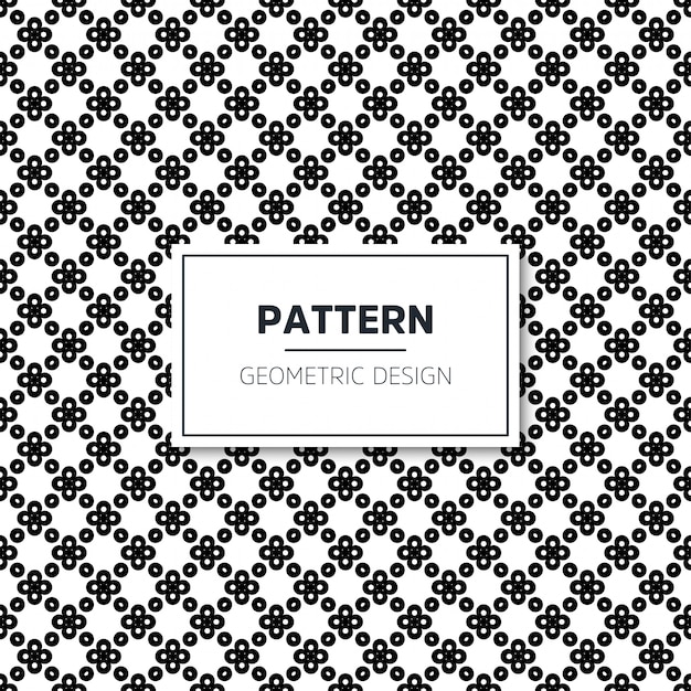 Seamless geometric black and white pattern