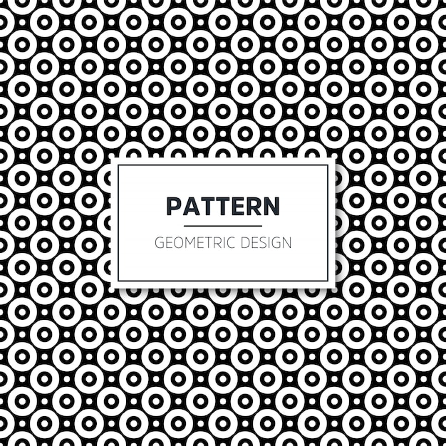 Seamless geometric black and white pattern