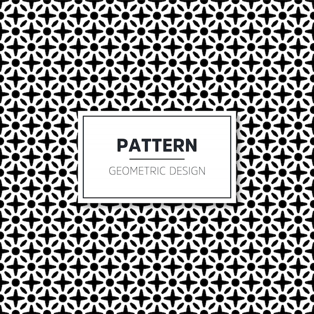 Seamless geometric black and white pattern