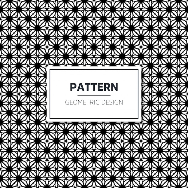 Seamless geometric black and white pattern