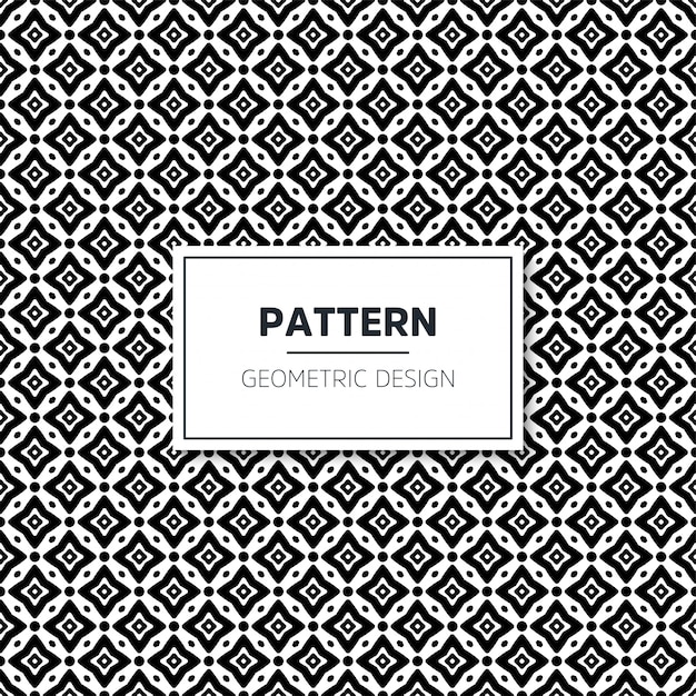 Seamless geometric black and white pattern