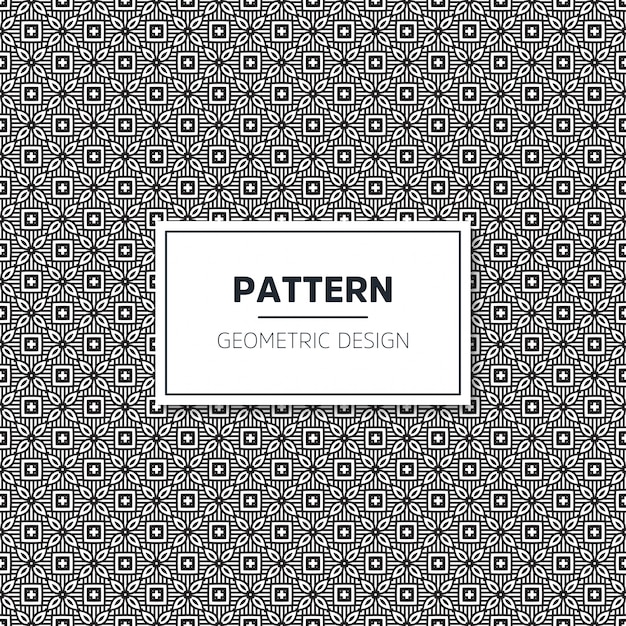 Seamless geometric black and white pattern