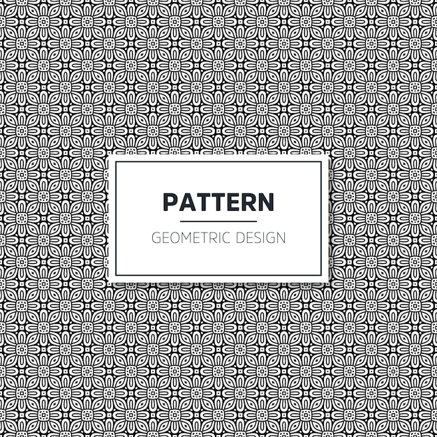 Vector seamless geometric black and white pattern