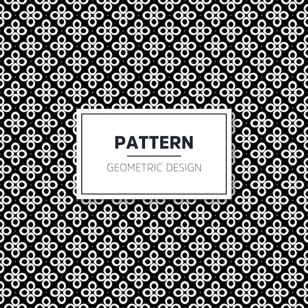 Seamless geometric black and white pattern