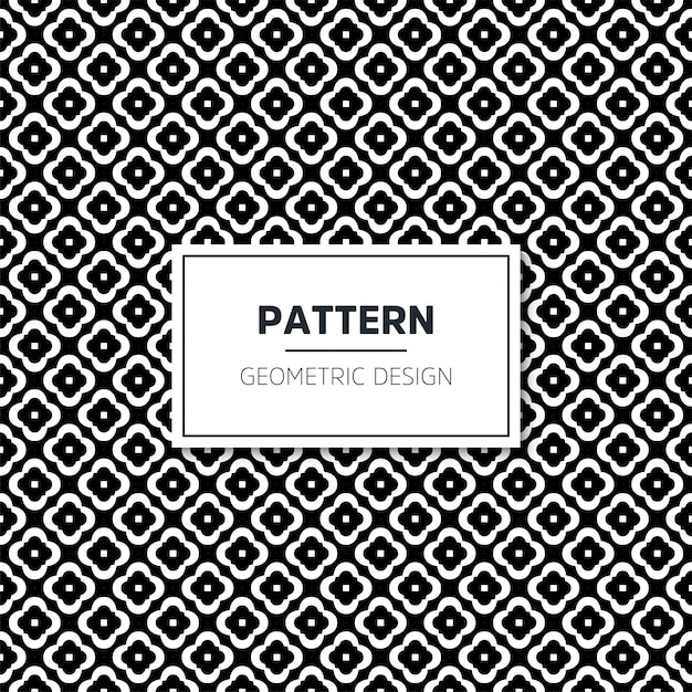 Seamless geometric black and white pattern