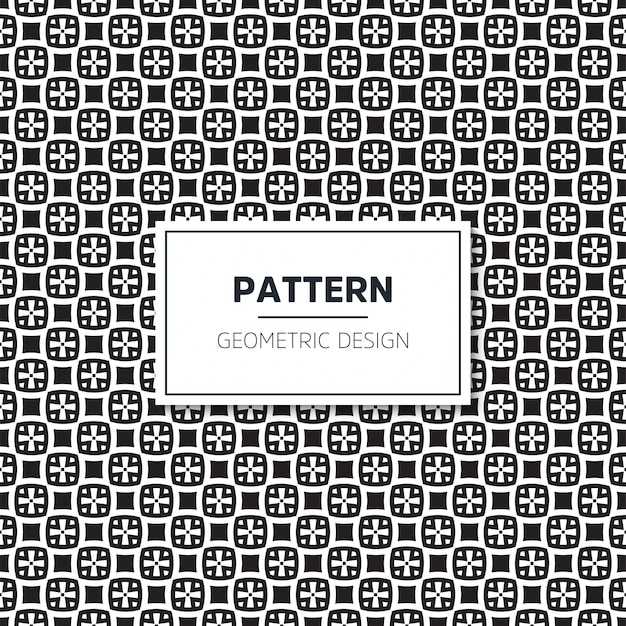 Seamless geometric black and white pattern