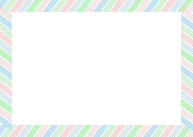 Seamless geometric border in pastel colors vector illustration