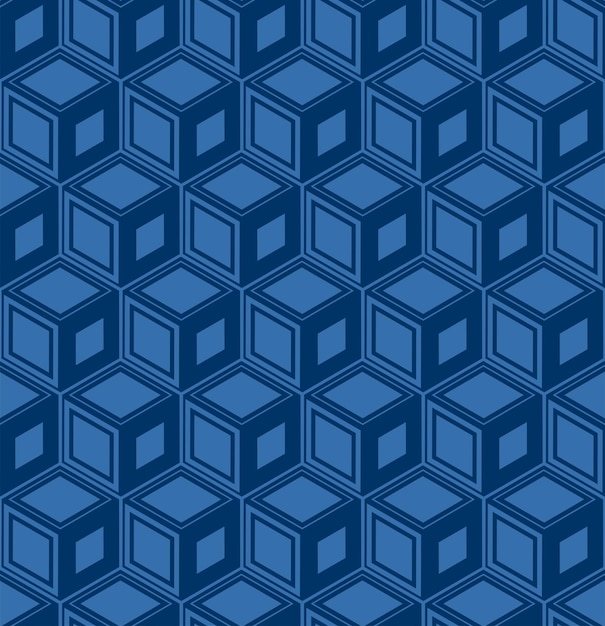 Vector seamless geometric cube pattern design