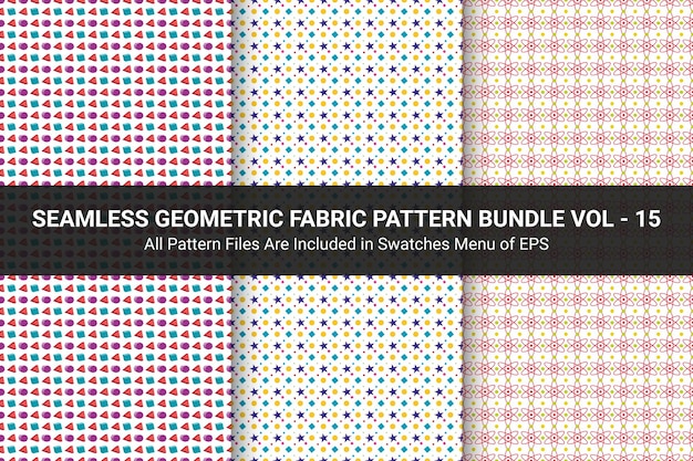 Seamless geometric fabric pattern bundle vol - 15