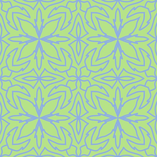 Seamless geometric floral ornamental pattern