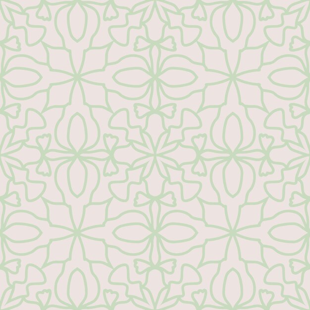 Seamless geometric floral ornamental pattern