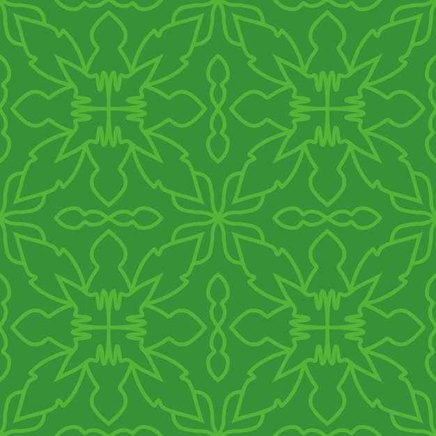 Seamless geometric floral ornamental pattern