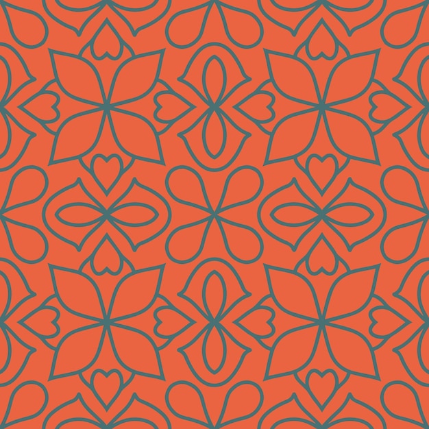 완벽 한 기하학적 꽃 장식 패턴
