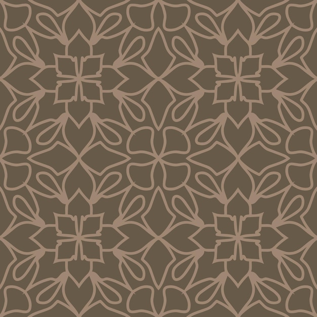 Seamless geometric floral ornamental pattern